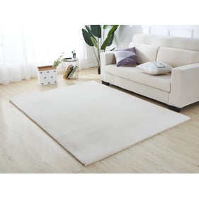 Amazing Lily Luxury Beige Chinchilla Faux Fur Rectangular Area Rug - 63 x 9...