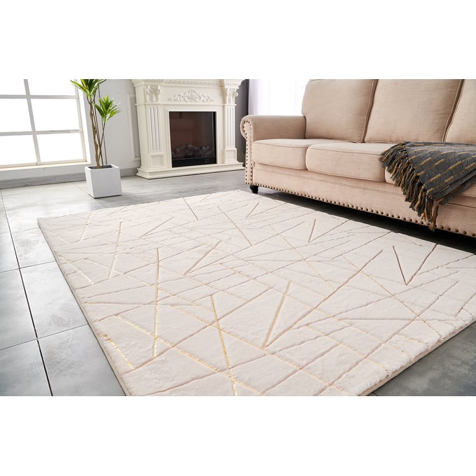 Faux-Chinchilla Area Rug - Large Sizes