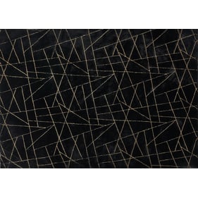 Amazing Lily Luxury Gold Black Faux Fur Abstract Area Rug - 36 x 60