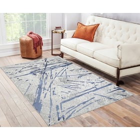 Amazing Shifra Navy Blue Abstract Area Rug - 71 X 47.5