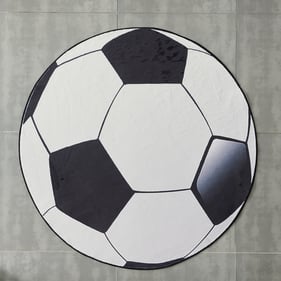 Amazing Sports Theme Black White Area Rug