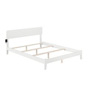 AFI Furnishings Orlando White Traditional Queen Platform Bed