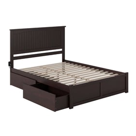 AFI Furnishings Nantucket Espresso King Platform Bed with Footboard and Sto...