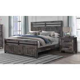 Global Furniture Arlo Light Grey 4pc Bedroom Set with Full Bed