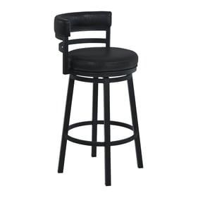 Luxur Living Katkheda Ford Black PU 26 Inch Swivel Counter Height Stool