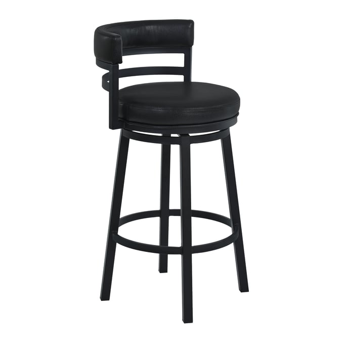 Luxur Living Katkheda Ford Black PU 26 Inch Swivel Counter Height Stool LUX-721535746903