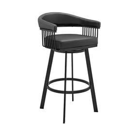 Luxur Living Barling Black 25 Inch Swivel Counter Height Stool