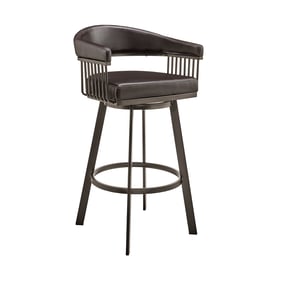 Luxur Living Barling Chocolate 29 Inch Swivel Bar Height Stool