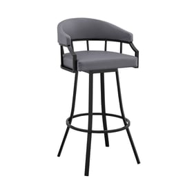 Luxur Living Hiradgaon Slate Grey Black 26 Inch Bar Stool