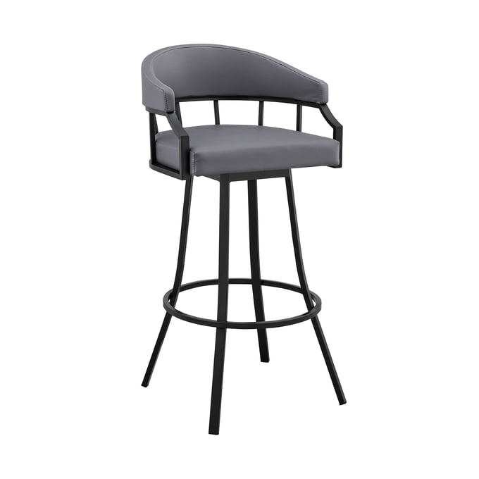 Luxur Living Hiradgaon Slate Grey Black 26 Inch Bar Stool LUX-795044878196