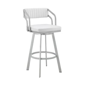 Luxur Living Kalkondi White 26 Inch Bar Stool