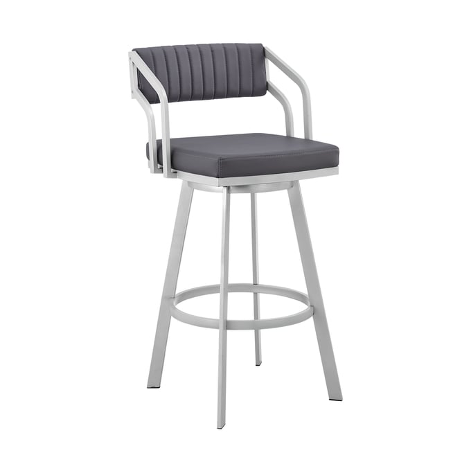 Luxur Living Kalkondi Slate Grey 26 Inch Bar Stool LUX-795044878233