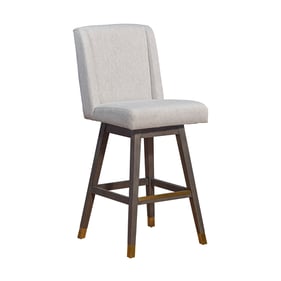 Luxur Living Karatwadi Taupe Wood Swivel Bar Stool