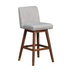 Luxur Living Atharwadi Brown Oak Taupe Swivel Bar Stool