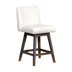 Luxur Living Atharwadi Grey Oak Pearl Swivel Counter Stool