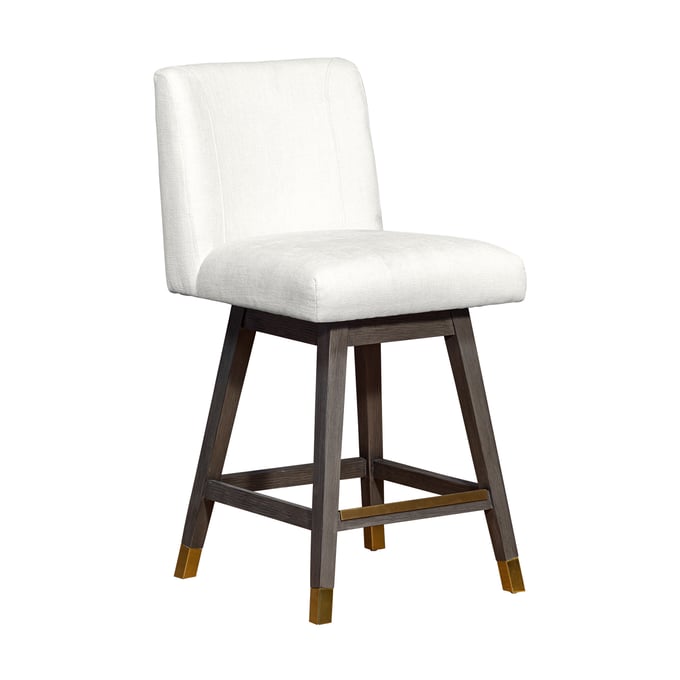 Luxur Living Atharwadi Grey Oak Pearl Swivel Counter Stool LUX-840254332218