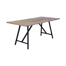 Luxur Living Dharel Light Eucalyptus Outdoor Patio Dining Table