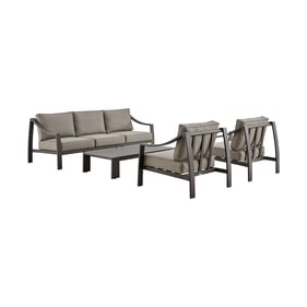 Luxur Living Giroli Dark Brown 4pc Outdoor Patio Furniture Set