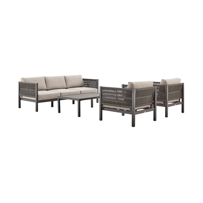 Luxur Living Bochara Brown 4pc Outdoor Patio Furniture Set LUX-840254332430