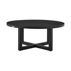 Luxur Living Ambikapur Black Outdoor Patio Round Coffee Table