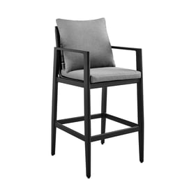 Luxur Living Chungshi Dark Grey Outdoor Patio Counter Height Bar Stool