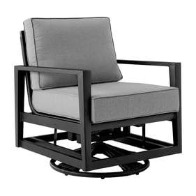 Luxur Living Chungshi Dark Gray Outdoor Swivel Glider Chair