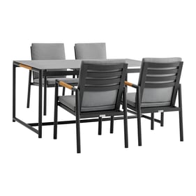 Luxur Living Kadti Dark Gray  5pc Outdoor Dining Set