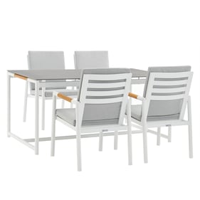 Luxur Living Kadti Light Gray 5pc Outdoor Dining Set