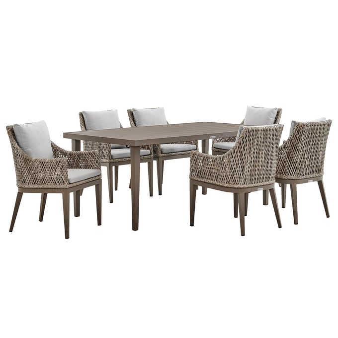 Luxur Living Kanka Gray 7pc Outdoor Dining Set LUX-840254332942