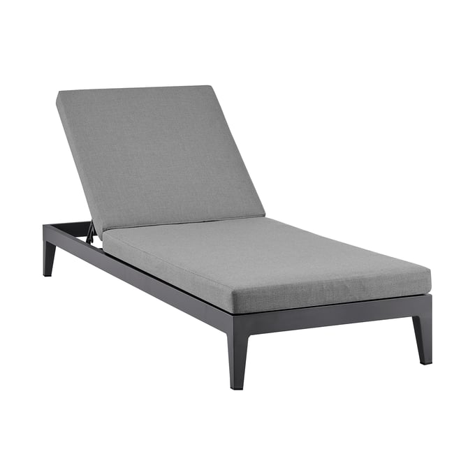 Luxur Living Ambikapur Dark Grey Outdoor Patio Chaise Lounge Chair LUX-840254333017