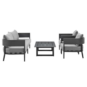 Luxur Living Ambikapur Dark Gray 4pc Outdoor Conversation Set