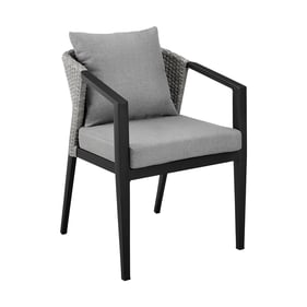 2 Luxur Living Adsul Dark Grey Outdoor Patio Dining Chairs