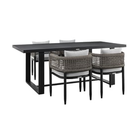 Luxur Living Chhabila Grey Outdoor Patio 5pc Dining Table Set