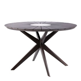 Luxur Living Kakad Dark Eucalyptus Round Outdoor Dining Table