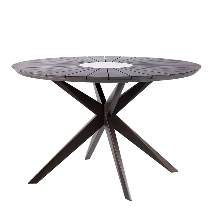 Luxur Living Kakad Dark Eucalyptus Round Outdoor Dining Table LUX-840254333352