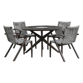 Luxur Living Kakad Dark Eucalyptus Outdoor 5pc Dining Set