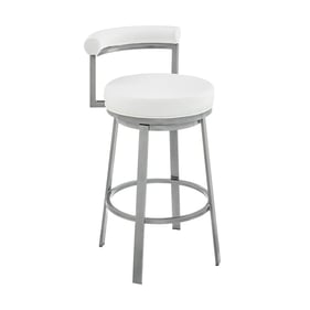 Luxur Living Hamidpur White Swivel Counter Stool