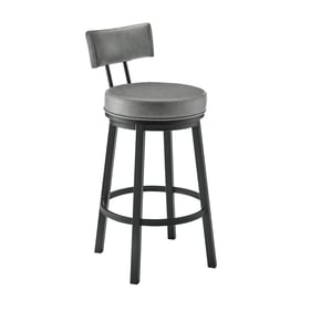 Luxur Living Boldawadi Black Grey Swivel Counter Stool