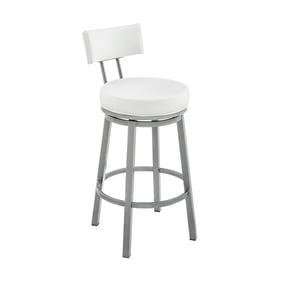 Luxur Living Boldawadi White Swivel Bar Stool