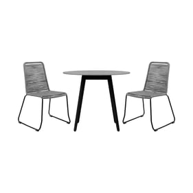 Luxur Living Kasali Grey 3pc Outdoor Patio Dining Set