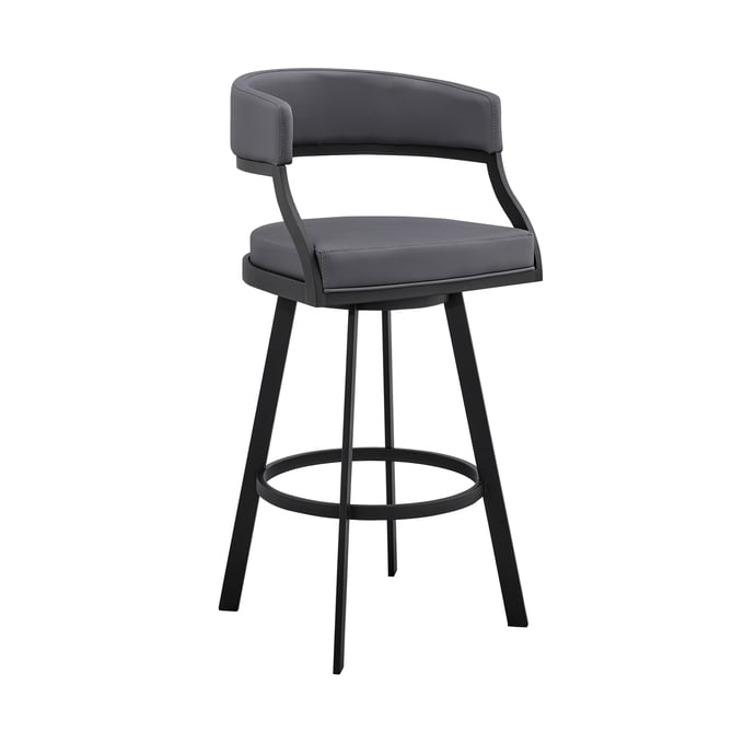 Luxur Living Borisawant Grey 26 Inch Swivel Counter Height Bar Stool LUX-840254335042