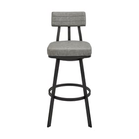 Luxur Living Davdari Grey Faux Leather  Swivel Counter Stool