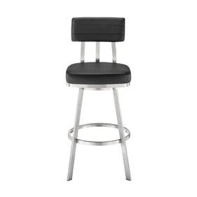 Luxur Living Davdari Black Swivel Counter Stool