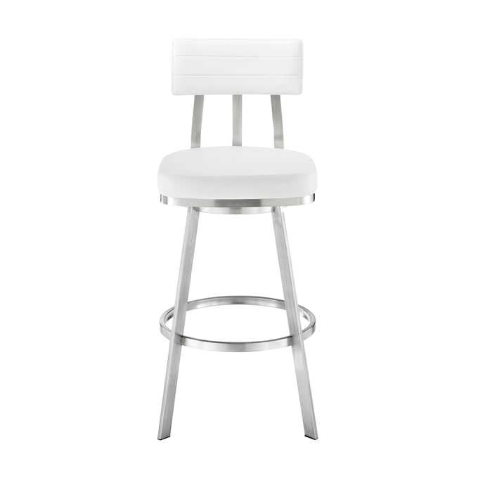 Luxur Living Davdari White Swivel Counter Stool LUX-840254335301