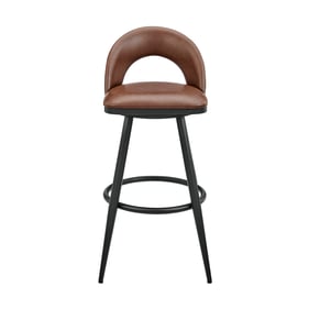 Luxur Living Donwada Brown Black Metal Swivel Counter Stool