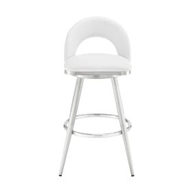 Luxur Living Donwada White Swivel Counter Stool