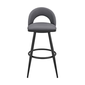 Luxur Living Donwada Grey Black Metal Swivel Bar Stool