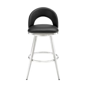 Luxur Living Donwada Black Swivel Bar Stool