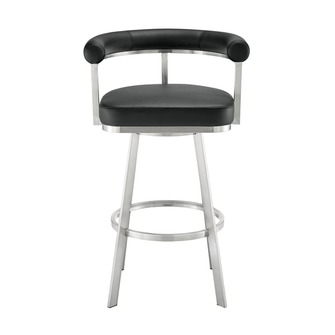 Luxur Living Hasanapur Black Swivel Counter Stool LUX-840254335608