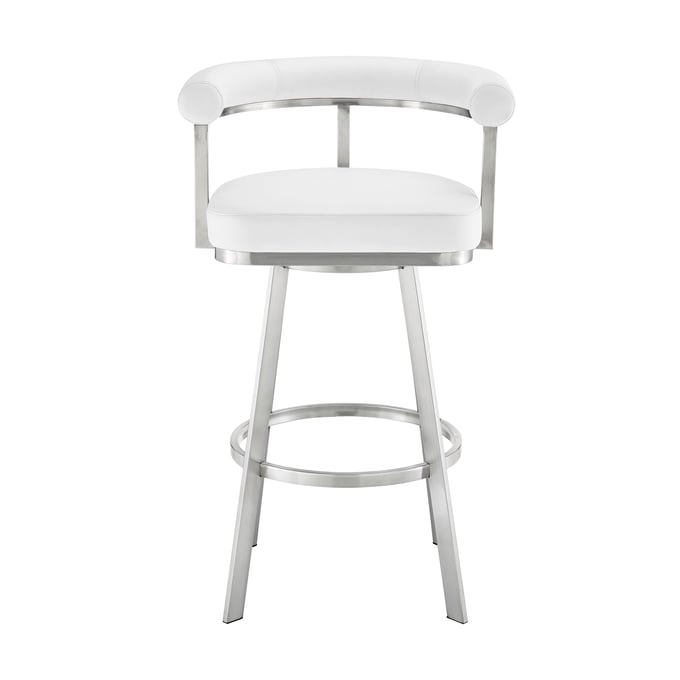 Luxur Living Hasanapur White Swivel Bar Stool LUX-840254335684